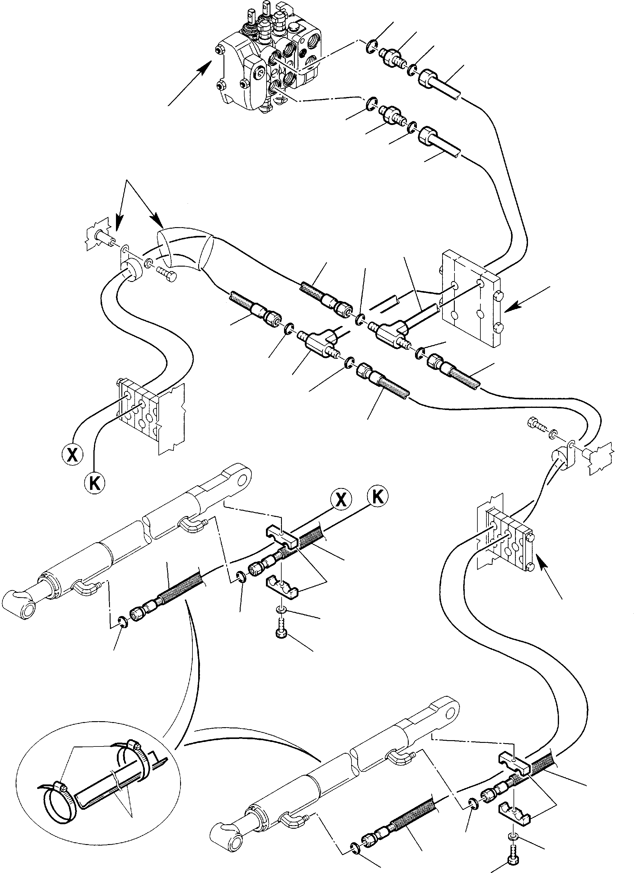 Part 41. HYDRAULIC PIPING (SHOVEL TIPPING CYLINDER LINE) (1/2) [6630]