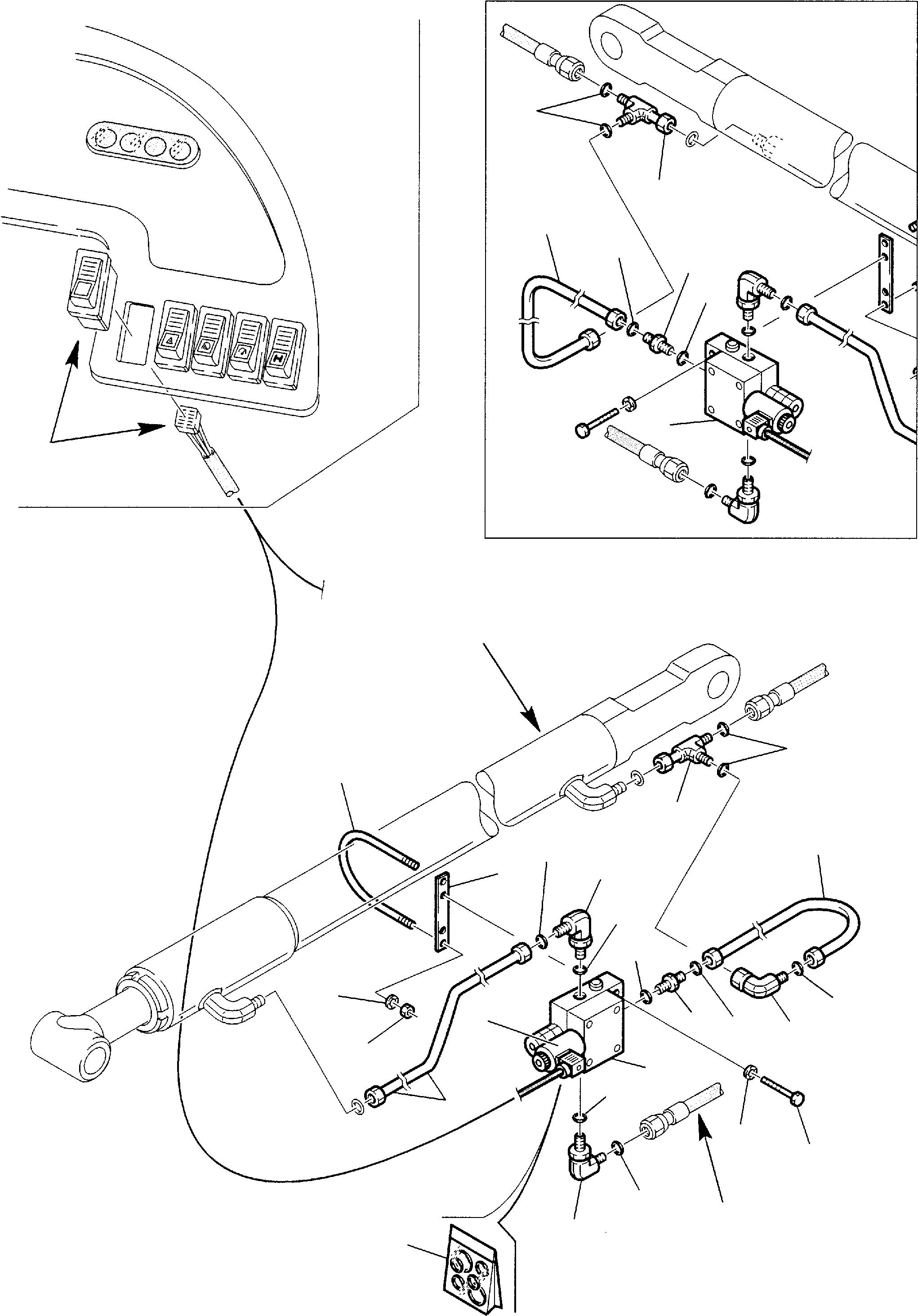 Part 44. HYDRAULIC PIPING (SHOVEL TIPPING CYLINDER) (ELECTRIC SAFETY VALVE) [6655]