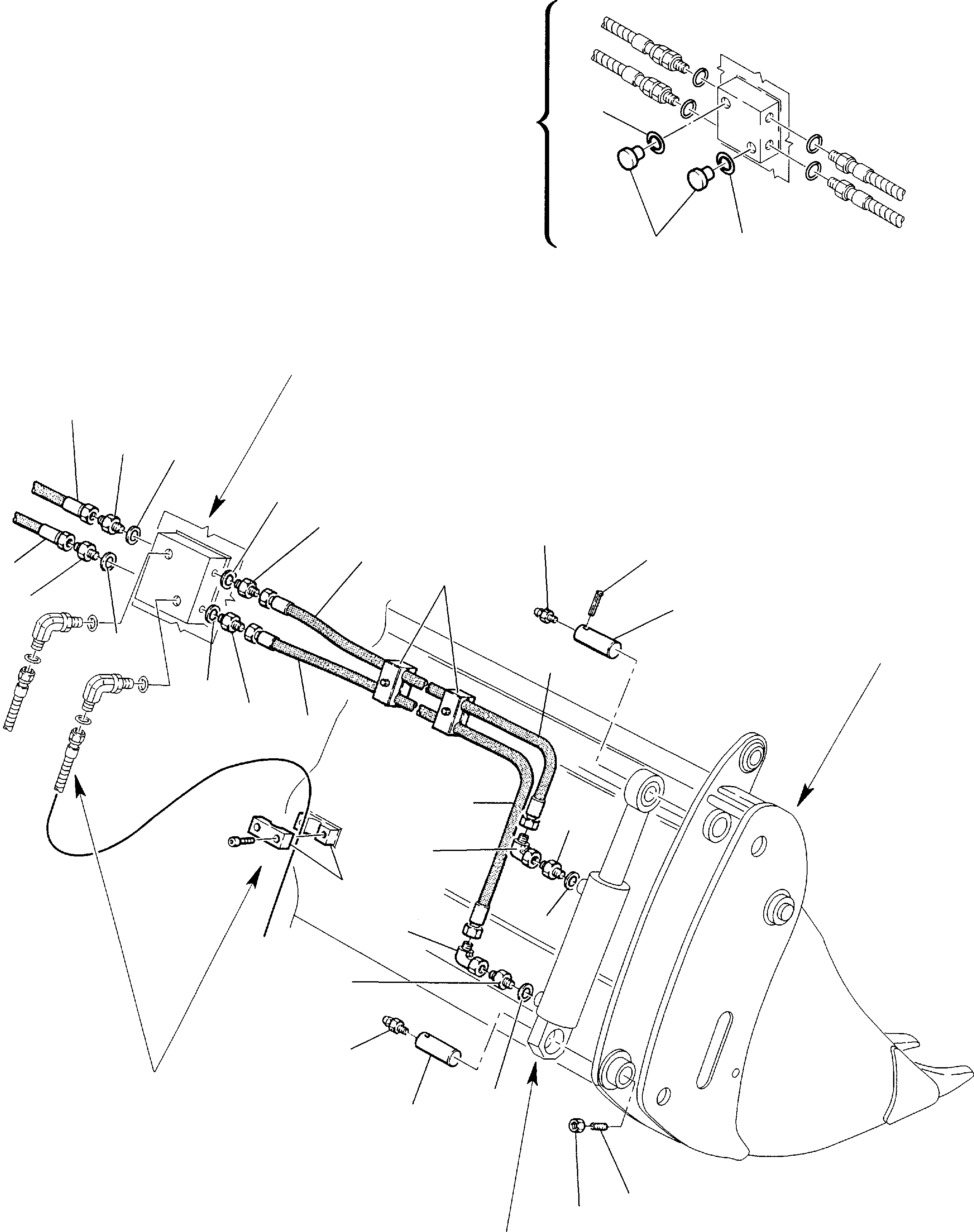 Part 46. HYDRAULIC PIPING (BUCKET - 4 IN 1 CYLINDER LINE) (2/2) [6670]