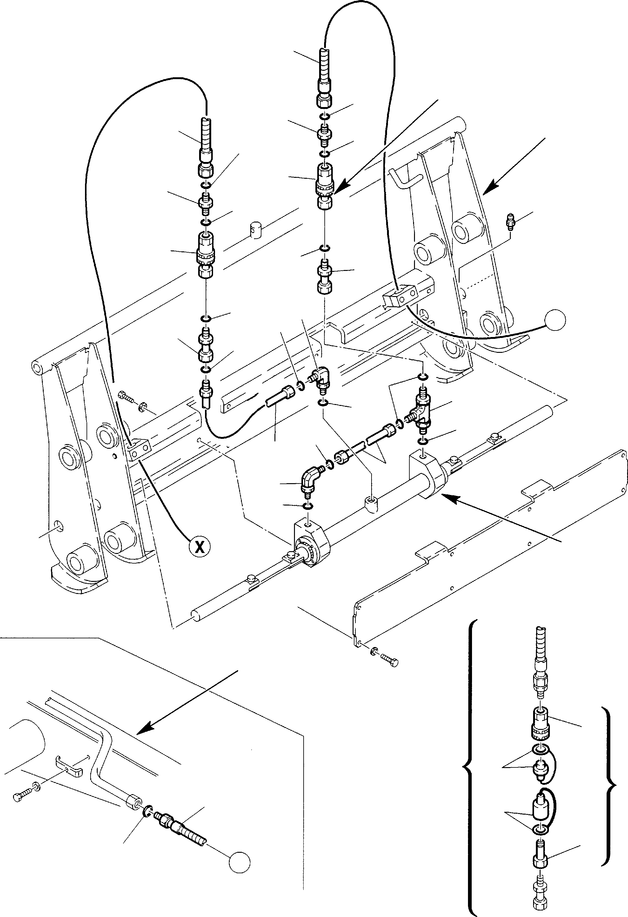 Part 47. BUCKET HYDRAULIC PIPING (FAST COUPLING LINE) (OPTIONAL) [6680]