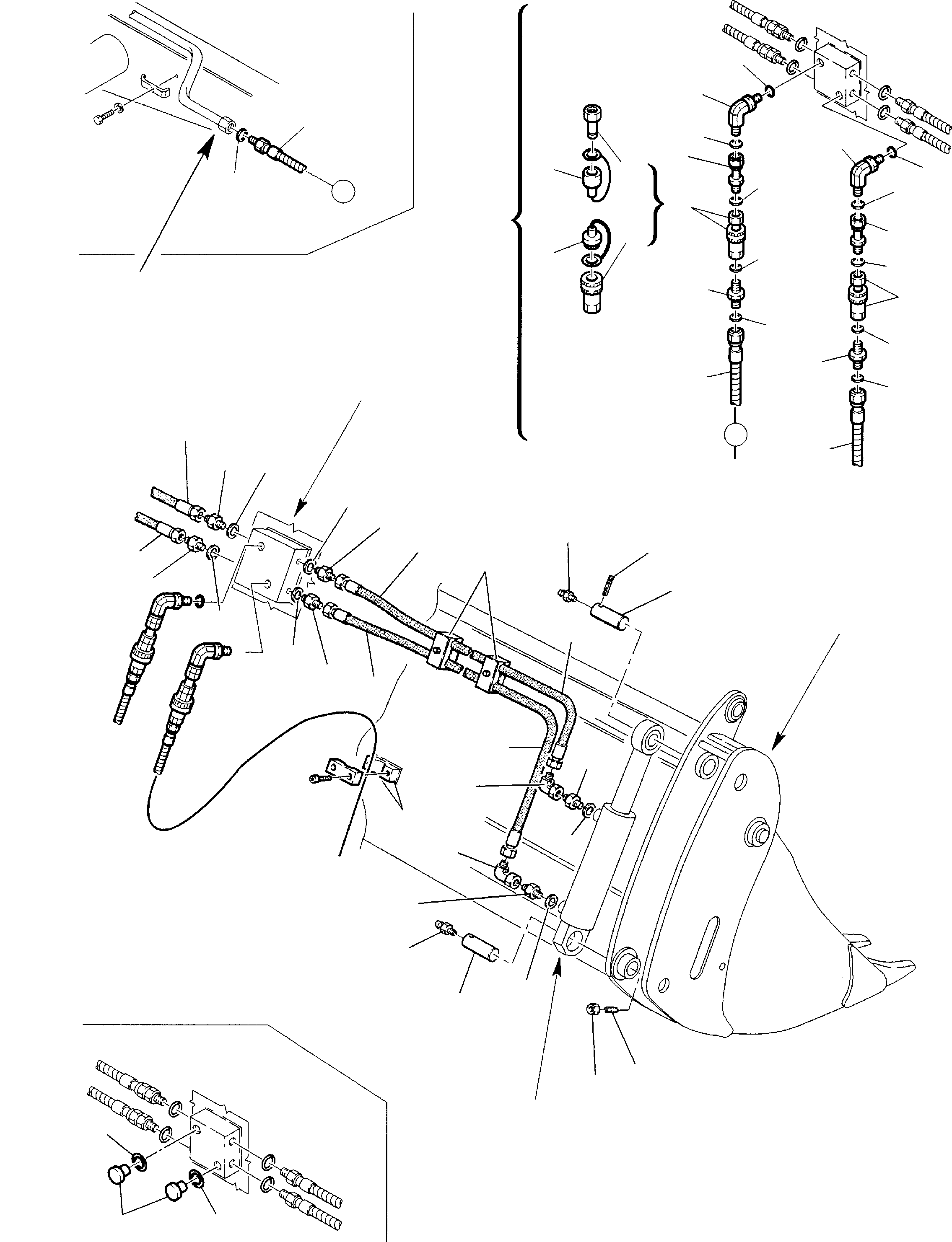 Part 48. BUCKET HYDRAULIC PIPING (MECHANICAL FAST COUPLING LINE 4IN1)(OPTIONAL) [6685]