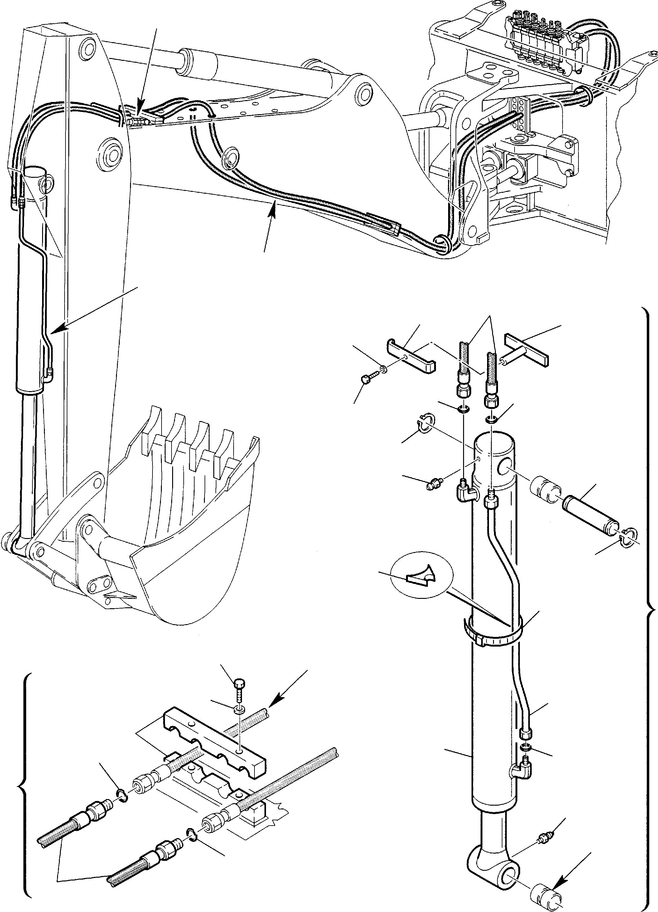 Part 55. HYDRAULIC PIPING (BUCKET CYLINDER LINE) (2/2) [6750]