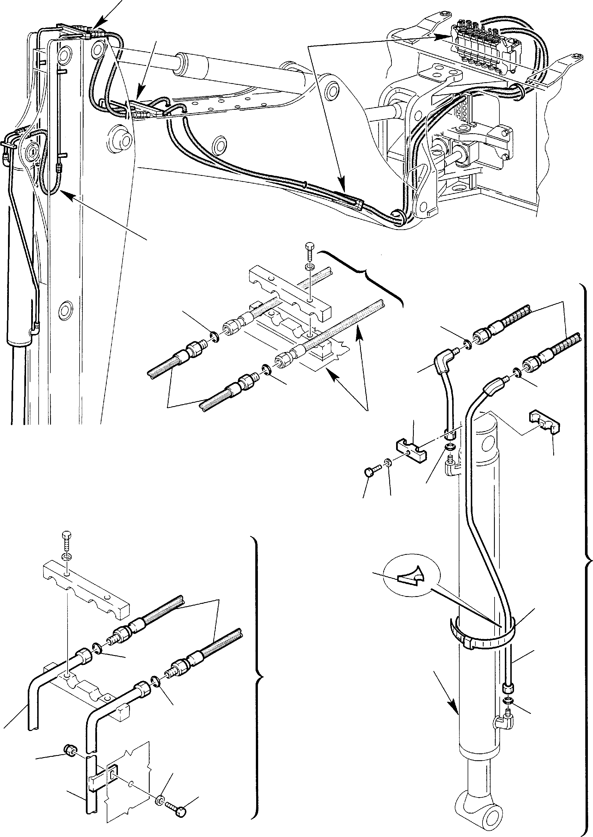 Part 56. HYDRAULIC PIPING (BUCKET CYLINDER LINE) (FOR JIG ARM) [6770]