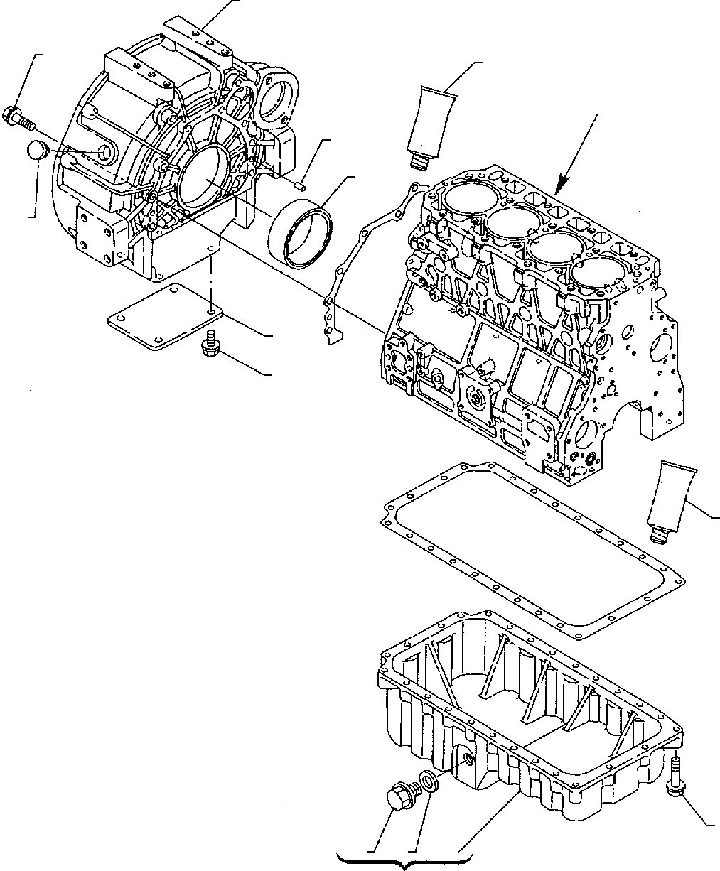 Part 12. FLYWHEEL HOUSING & OIL SUMP (ASPIRATED ENGINE) [0221]