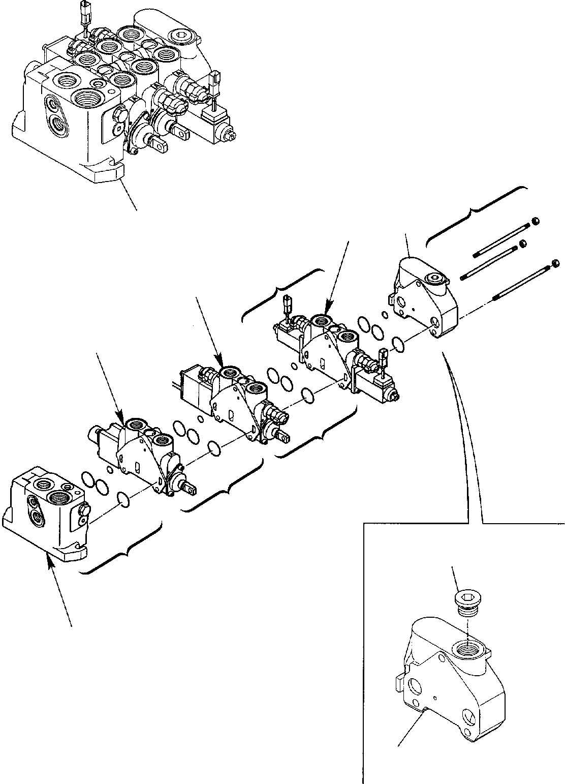 Part 11. SHOVEL CONTROL VALVE (FOR BUCKET 4 IN 1) (1/5) [6260]