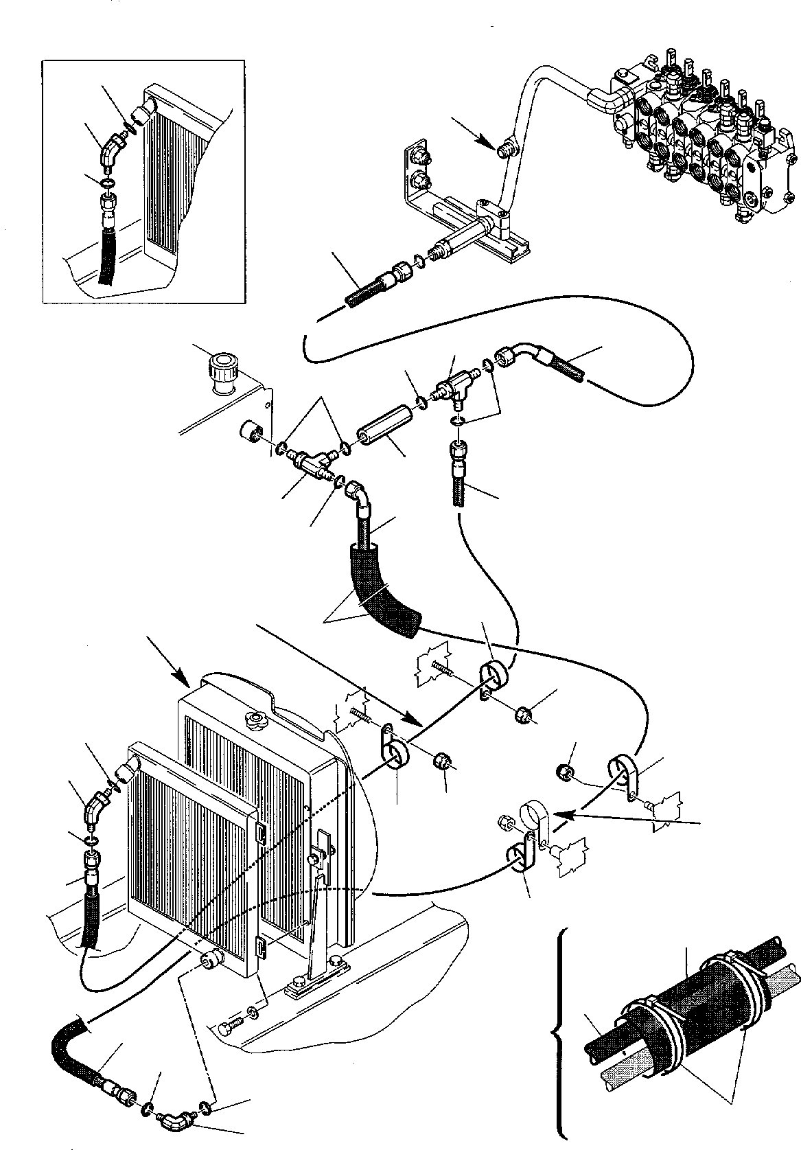 Part 32. HYDRAULIC PIPING (OIL COOLER AND RETURN LINE) (2/2) [6530]