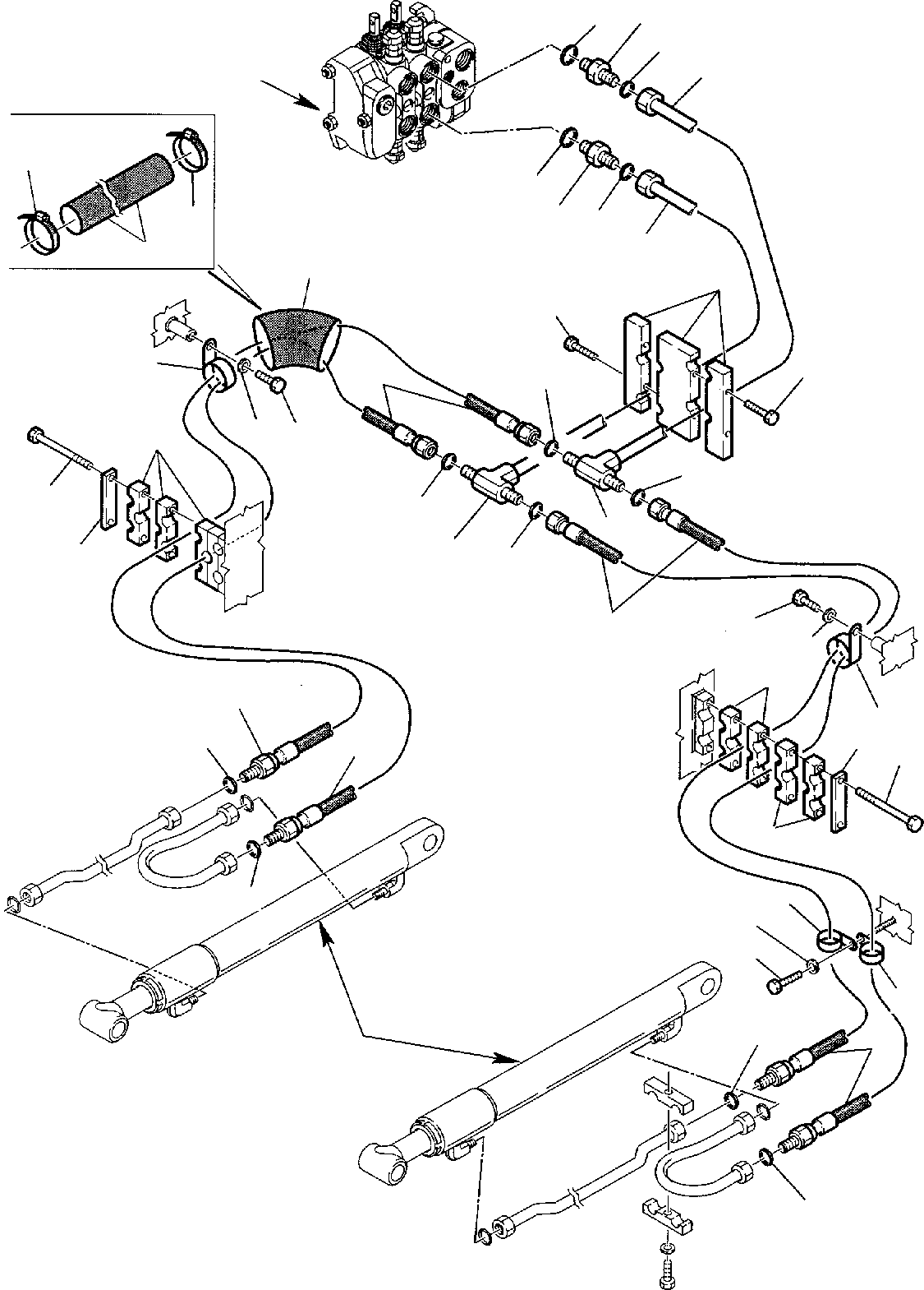 Part 37. HYDRAULIC PIPING (SHOVEL LIFTING CYLINDER LINE) (1/2) [6600]