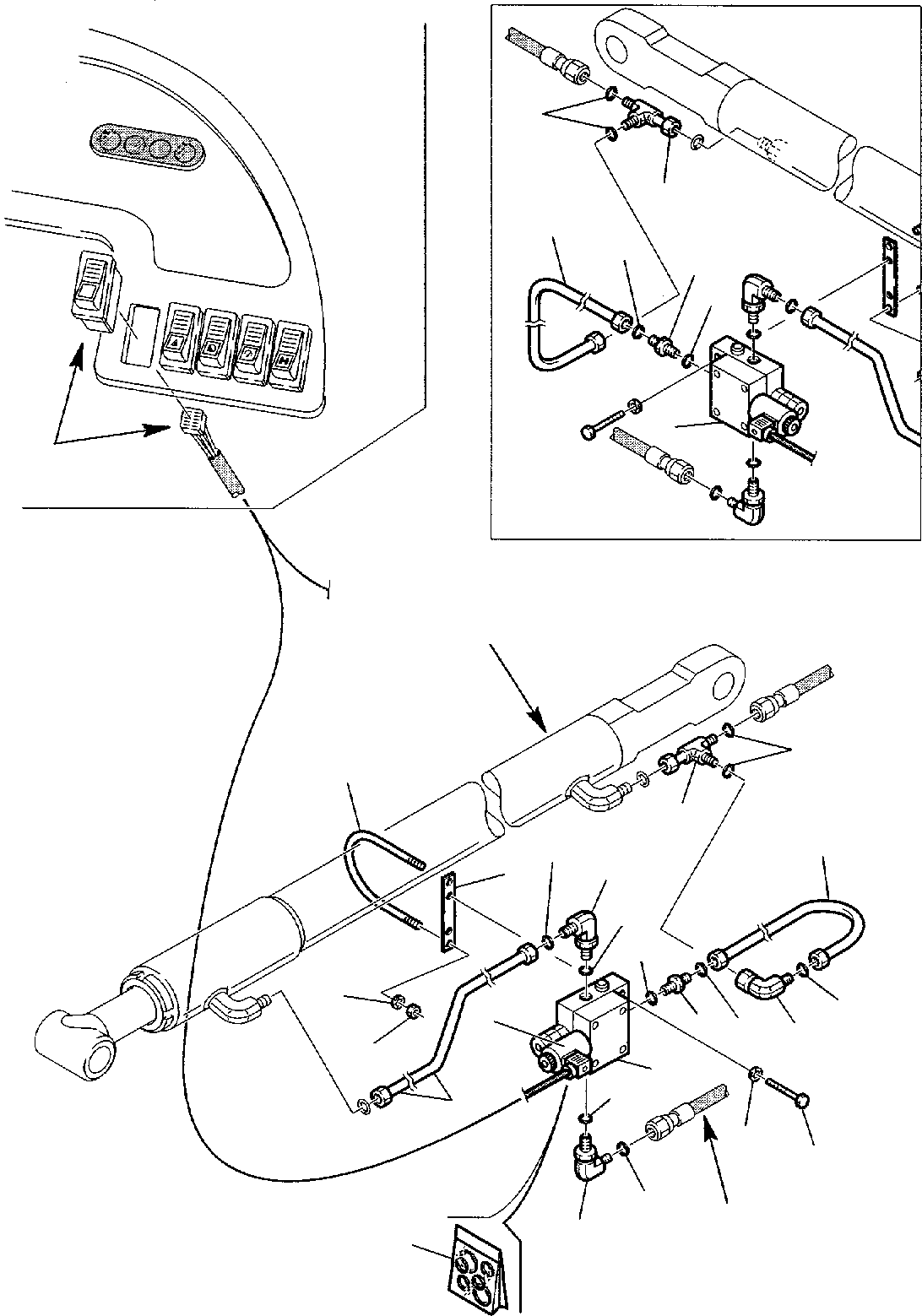 Part 45. HYDRAULIC PIPING (SHOVEL TIPPING CYLINDER) (ELECTRIC SAETY VALVE) [6655]