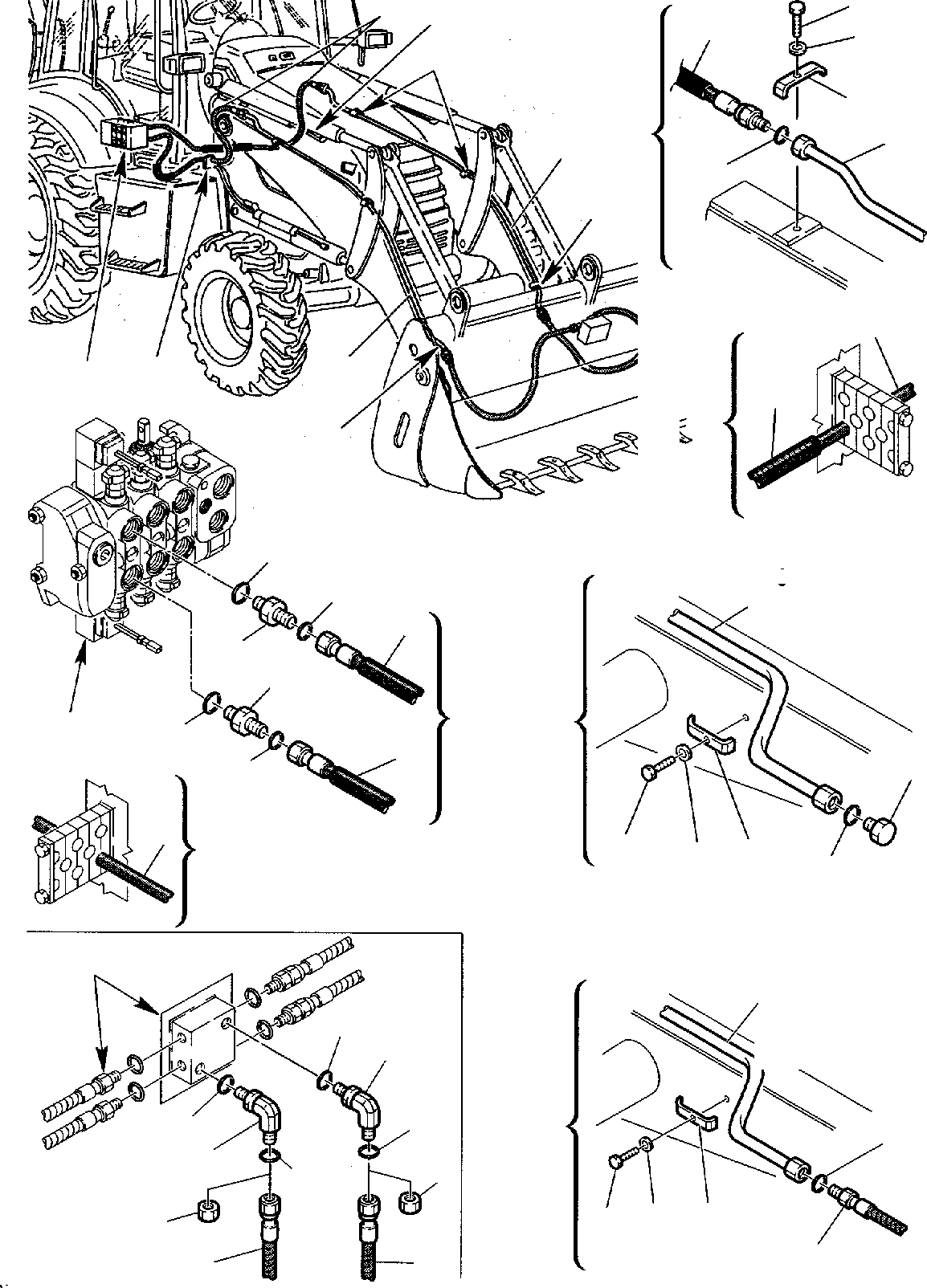 Part 46. HYDRAULIC PIPING (BUCKET - 4 IN 1 CYLINDER LINE) (1/2) [6660]