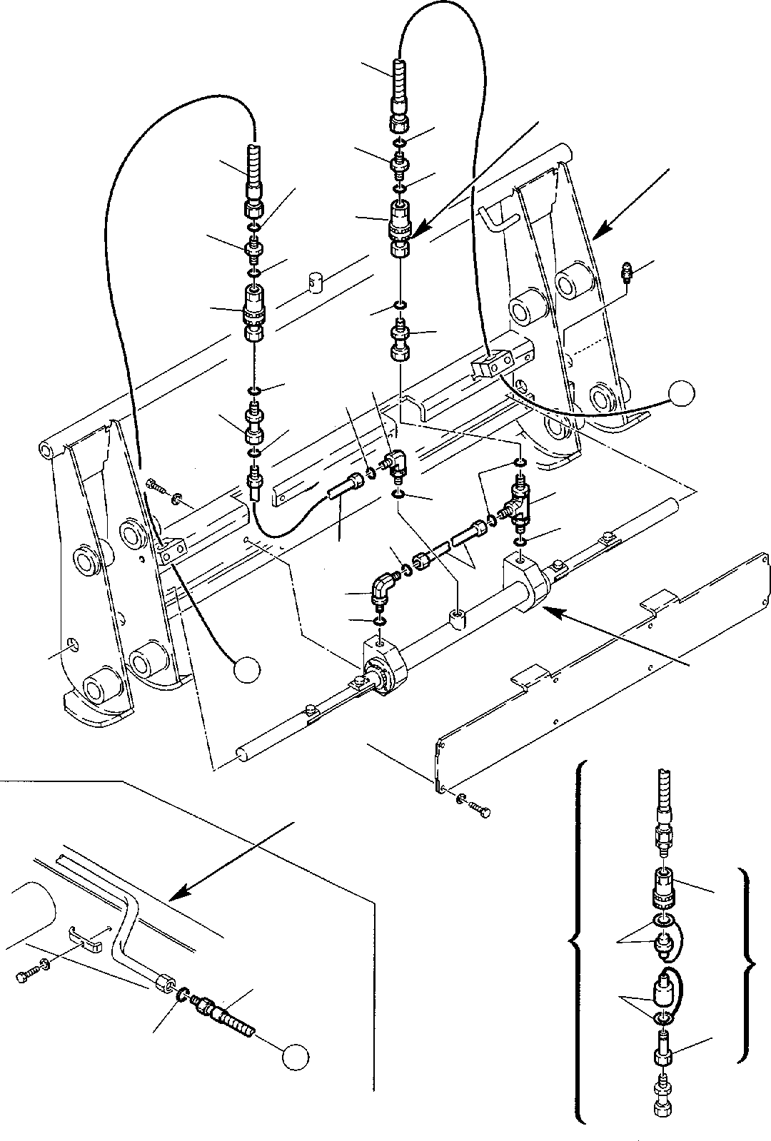 Part 48. BUCKET HYDRAULIC PIPING (FAST COUPLING LINE) (OPTIONAL) [6680]