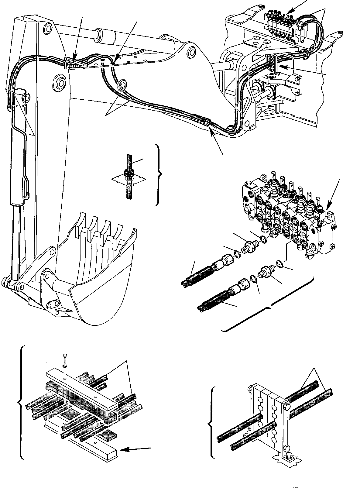 Part 55. HYDRAULIC PIPING (BUCKET CYLINDER LINE) (1/2) [6740]