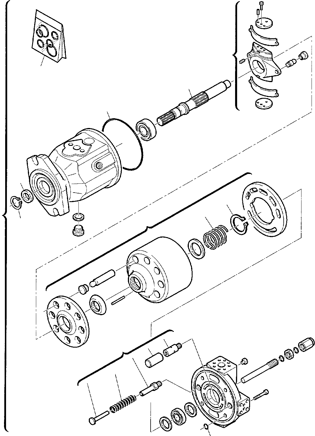 Part 3. HYDRAULIC PUMP (1/2) (ASPIRATED ENGINE) [6100]