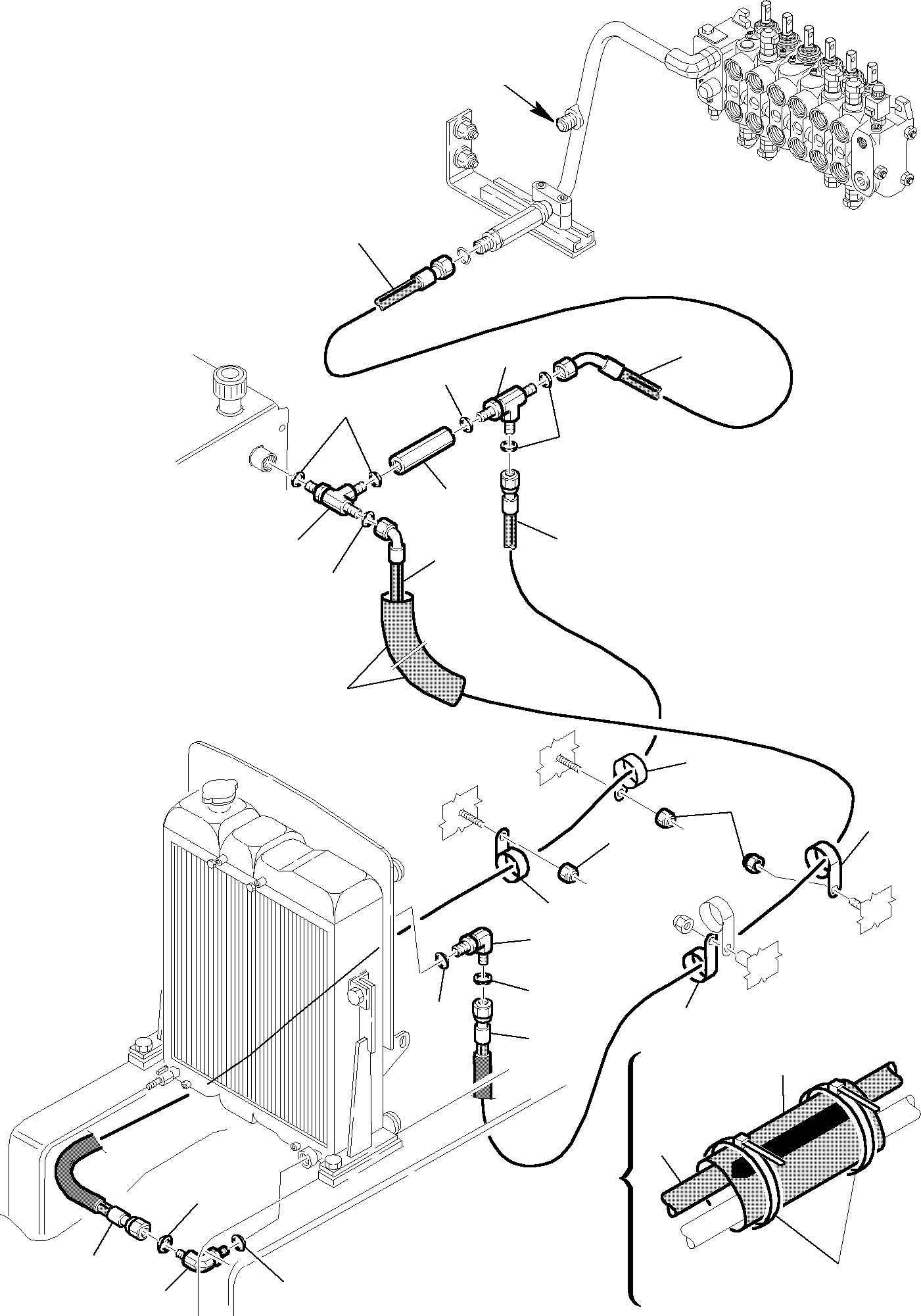 Part 36. HYDRAULIC PIPING (OIL COOLER AND RETURN LINE) (2/2) [6530]