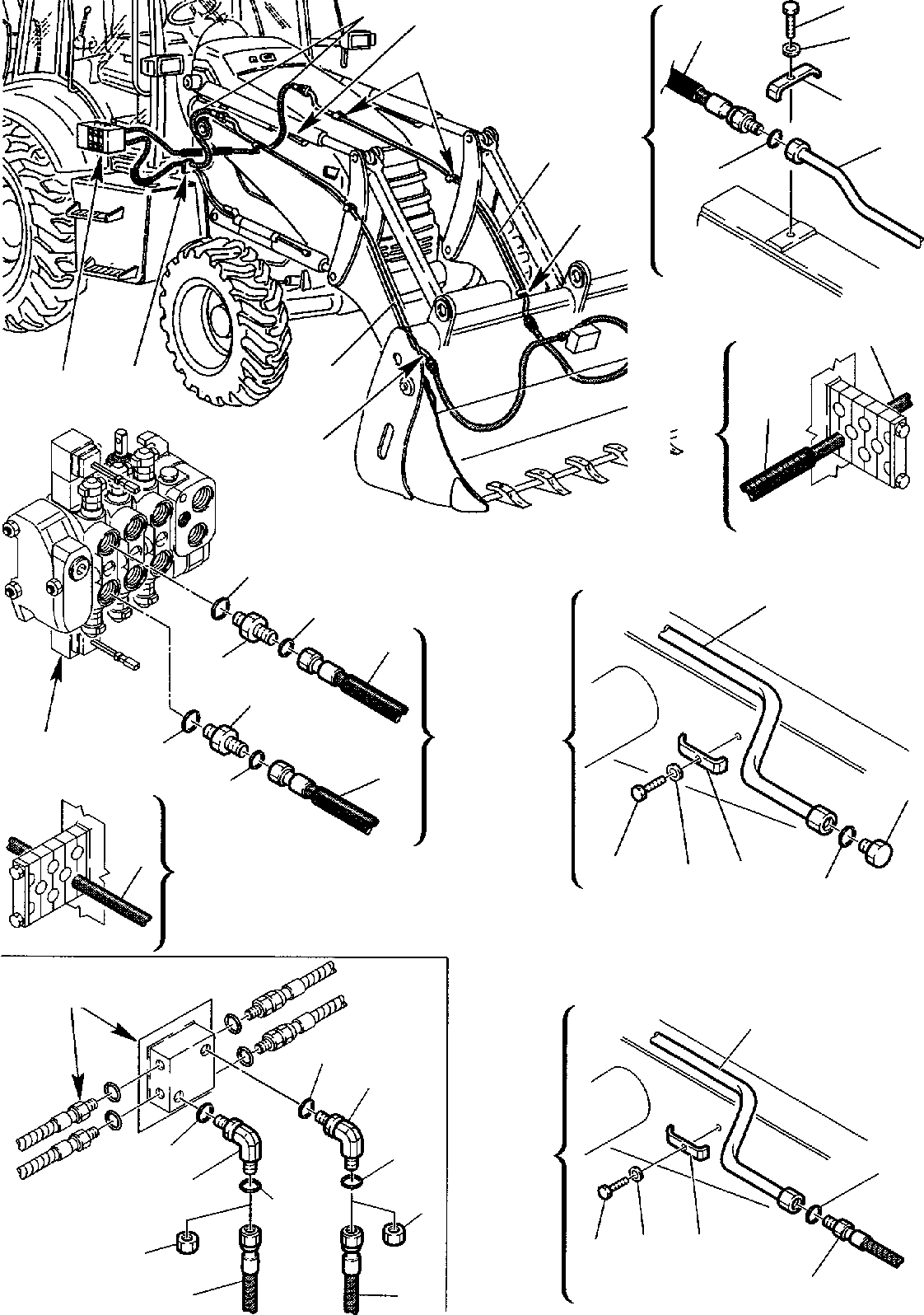 Part 50. HYDRAULIC PIPING (BUCKET - 4 IN 1 CYLINDER LINE) (1/2) [6660]