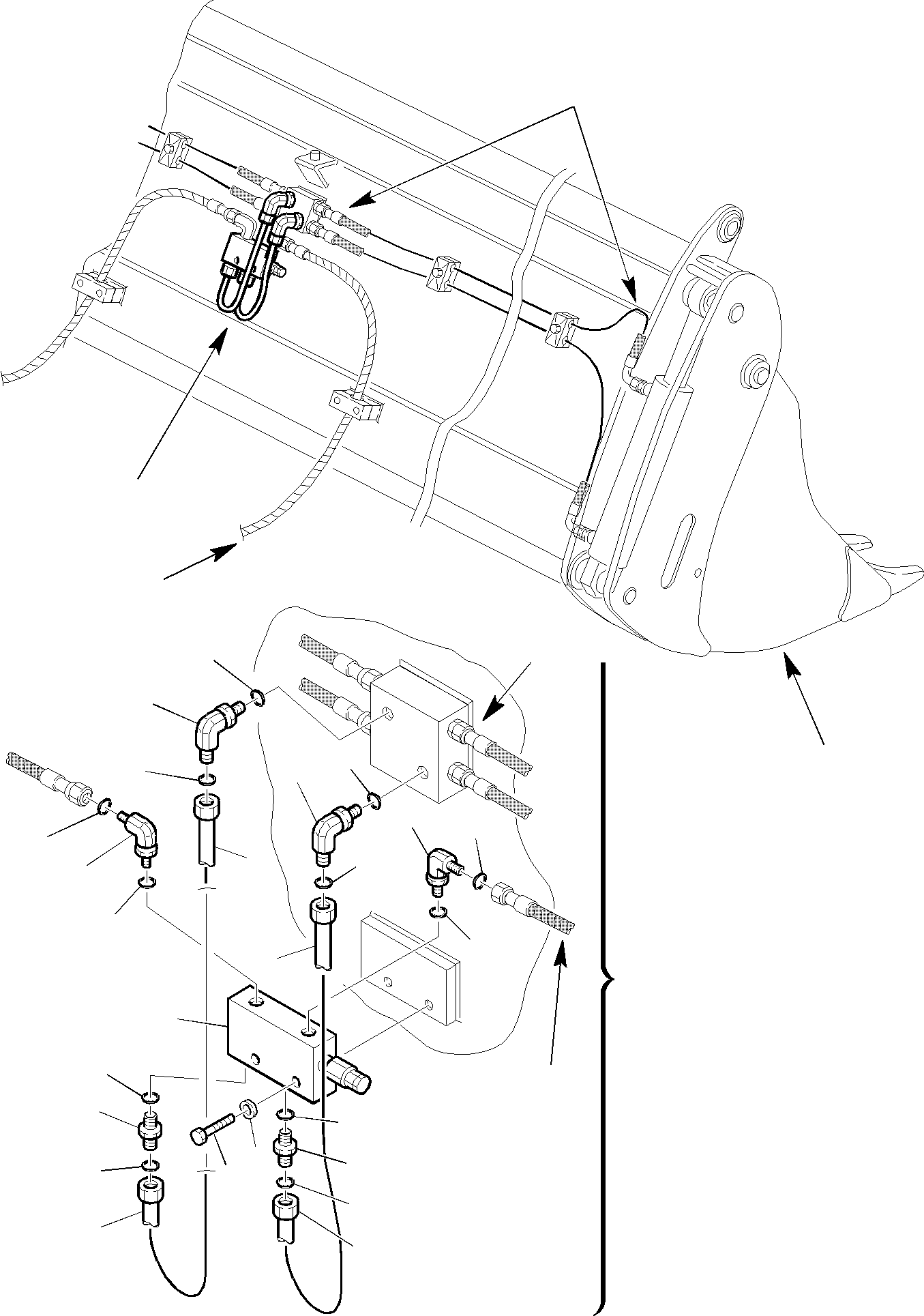 Part 52. HYDRAULIC PIPING(BUCKET - 4 IN 1 CYLINDER LINE) SAFETY VALVE - (OPTIONAL) [6675]