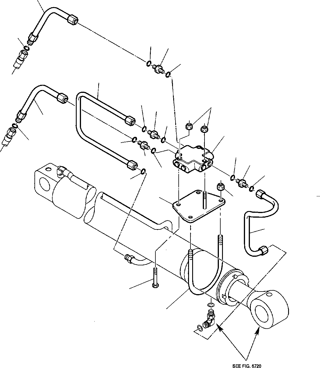 Part 57. HYDRAULIC PIPING (BOOM CYLINDER LINE) (SAFETY VALVE) (OPTIONAL) [6725]