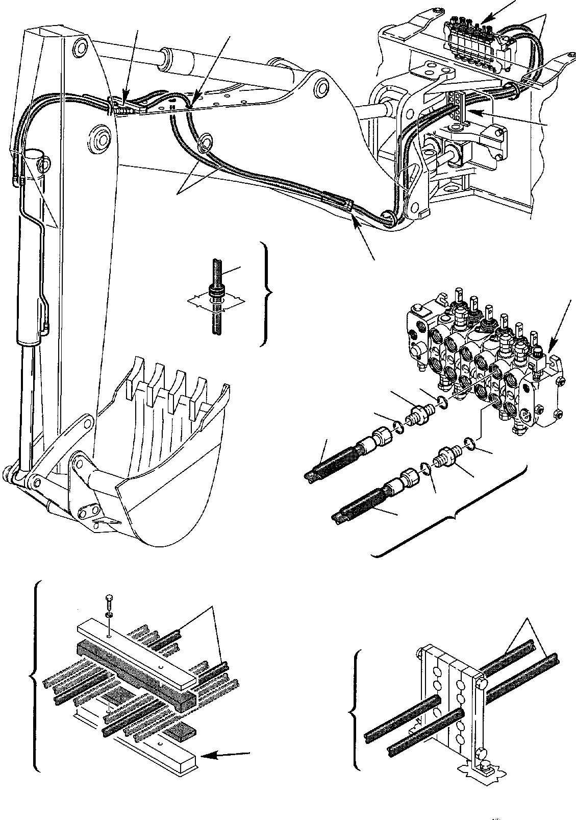 Part 60. HYDRAULIC PIPING (BUCKET CYLINDER LINE) (1/2) [6740]