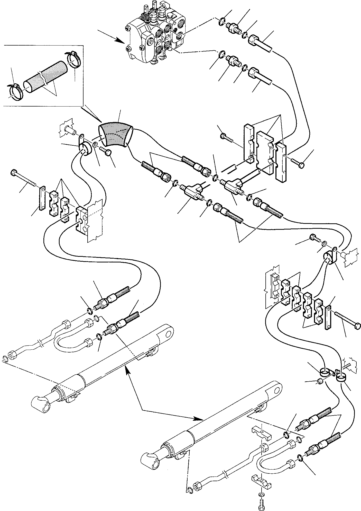 Part 34. HYDRAULIC PIPING (SHOVEL LIFTING CYLINDER LINE) (1/2) [6600]