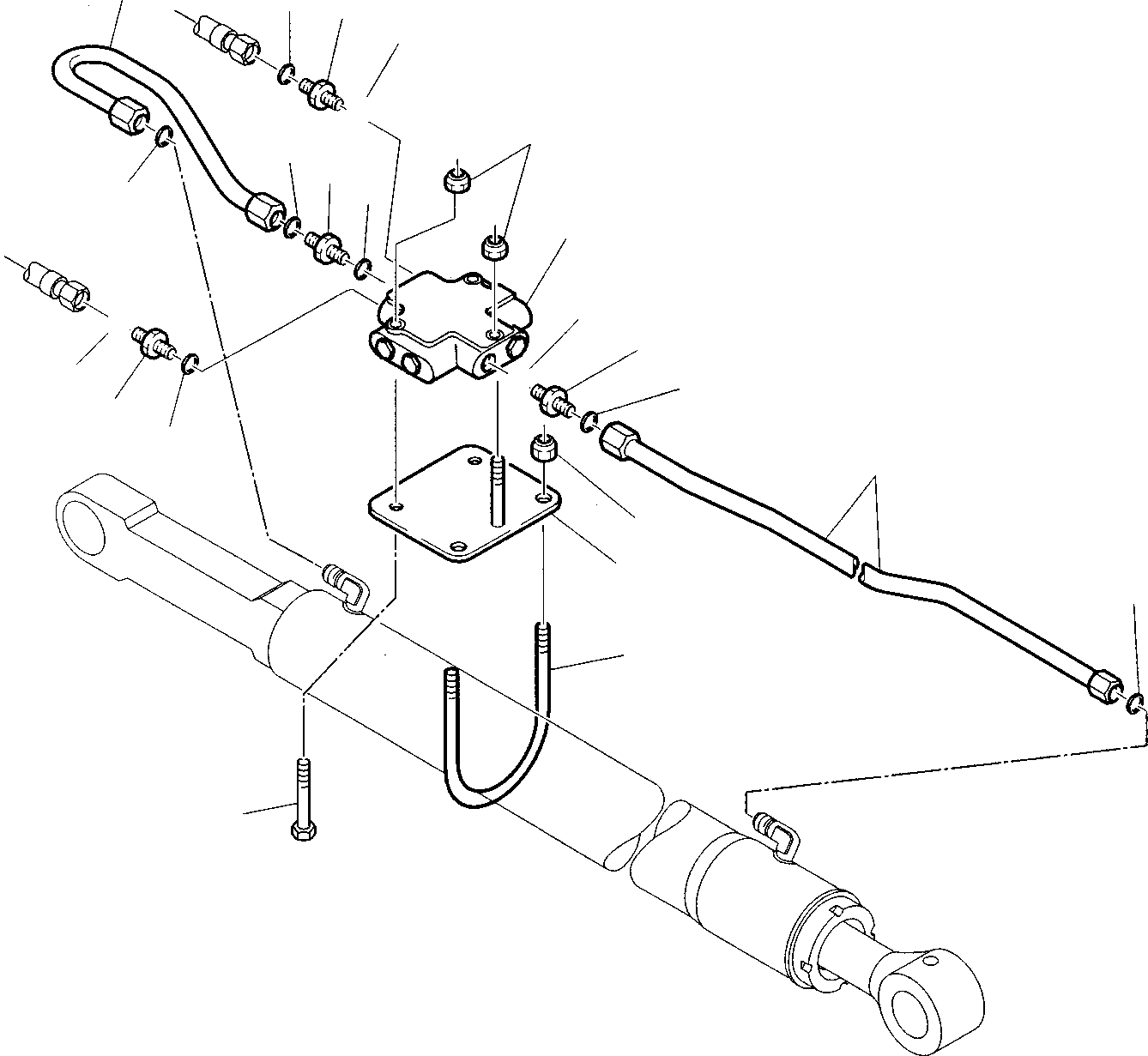 Part 40. HYDRAULIC PIPING (SHOVEL TIPPING CYLINDER) (SAETY VALVE) [6650]