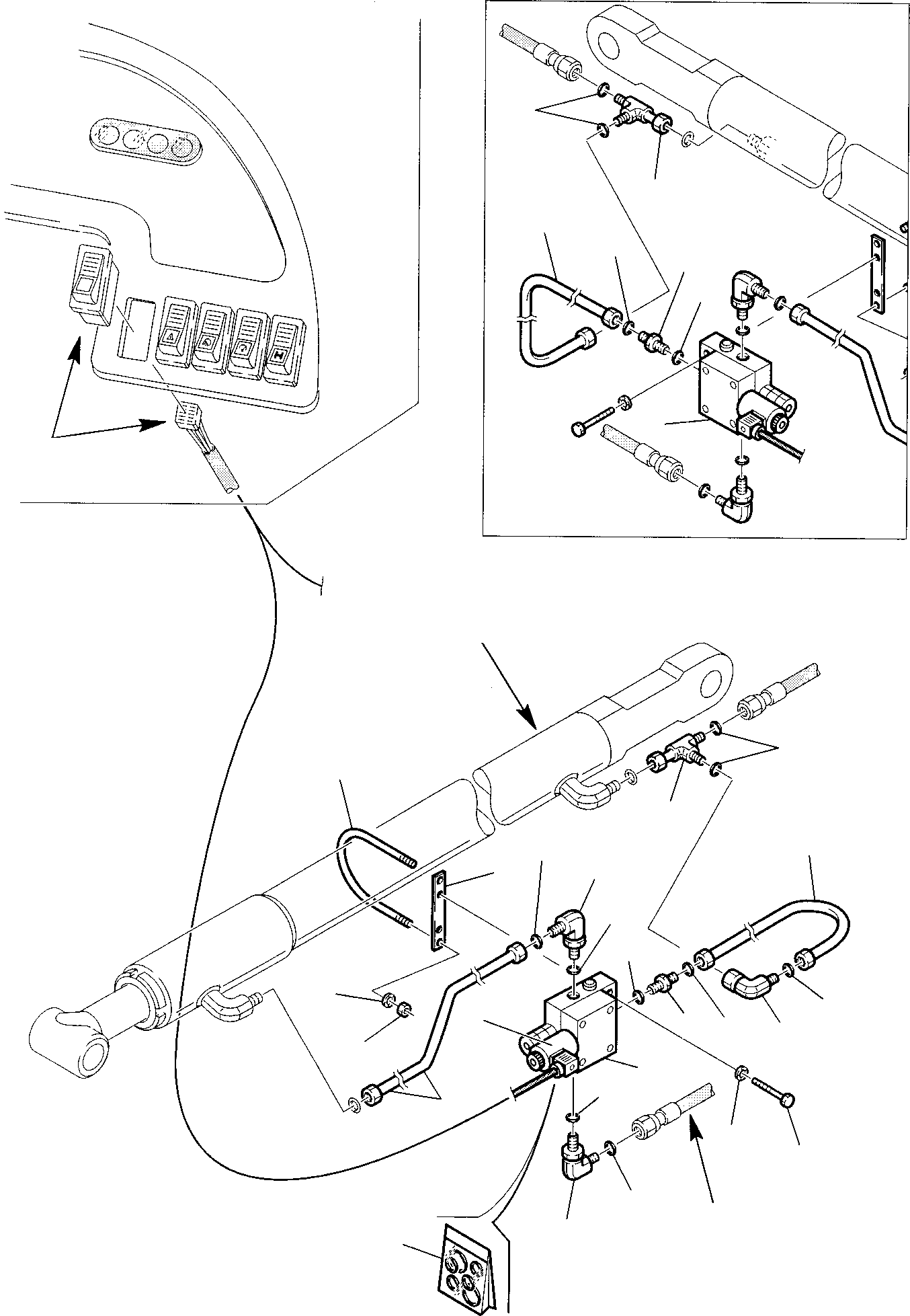 Part 41. HYDRAULIC PIPING (SHOVEL TIPPING CYLINDER) (ELECTRIC SAETY VALVE) [6655]