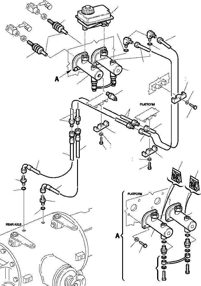 WB140P2N RXB05962 IG. H3800-01A0 HYDRAULIC PIPING - BRAKE LINE