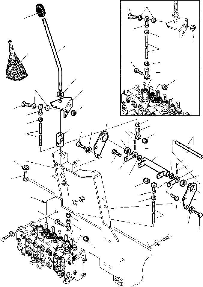 WB140P2N RXB03903 IG. K4420-01A0 BACKHOE CONTROL LEVER - KOMATSU LAYOUT - R.H.