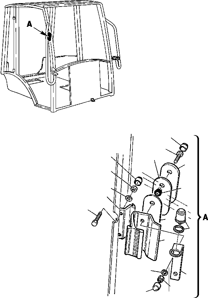 Part |$21. OPERATOR'S CAB - WINDOW HANDLE AND SWITCH [K5230-01A0]