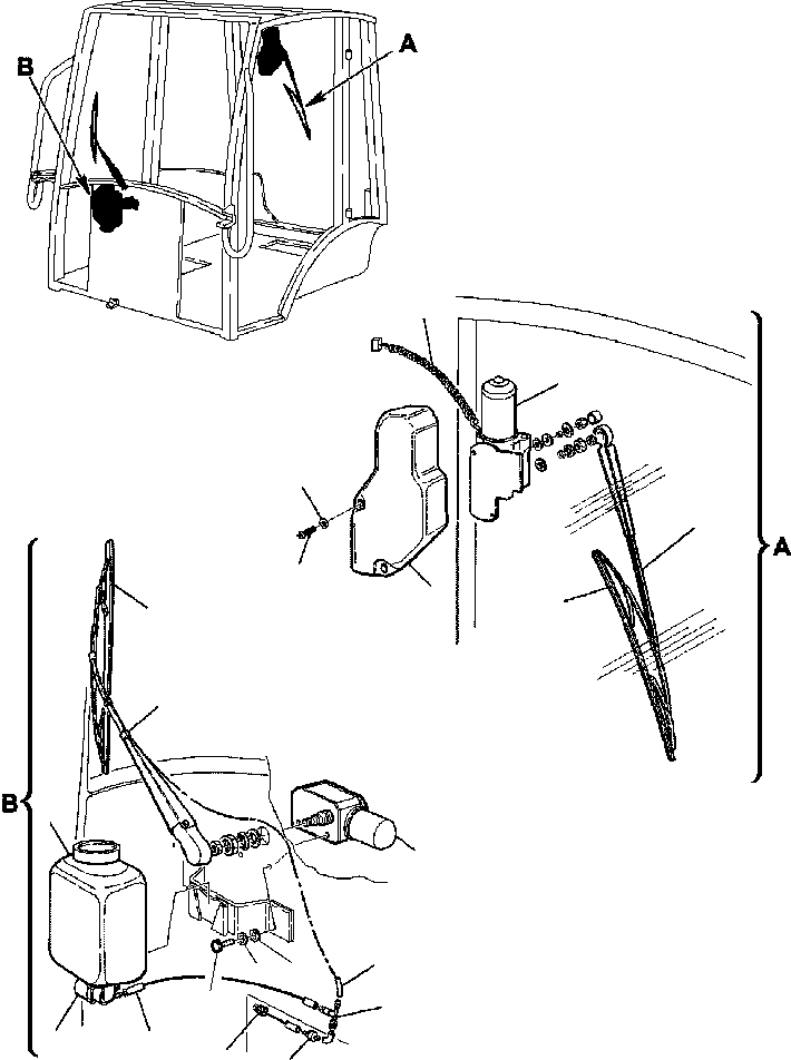 Part |$23. OPERATOR'S CAB - WIPERS [K5240-01A0]