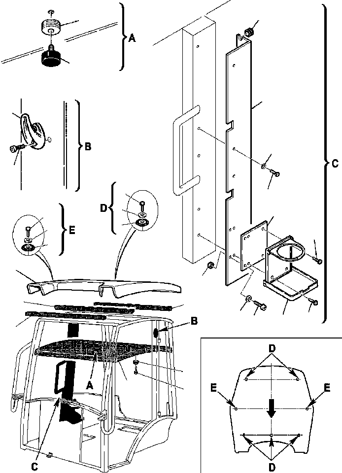 Part |$24. OPERATOR'S CAB - CANOPY ROOF [K5245-01A0]