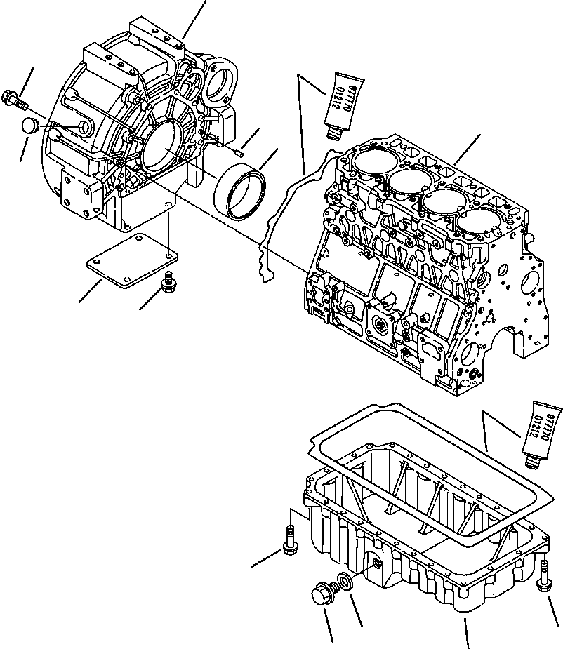 Part |$17. ENGINE - FLYWHEEL HOUSING AND OIL PAN [A0112-01A0]