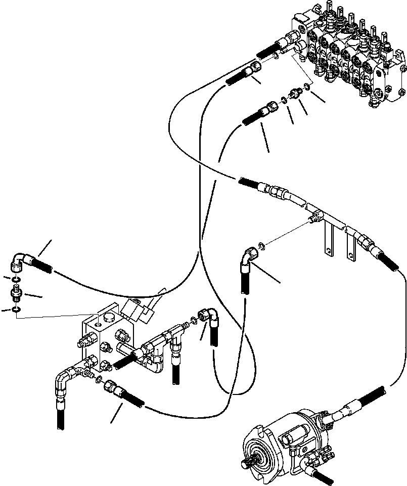 Part |$93. HAMMER PIPING - HAMMER VALVE TO BACKHOE VALVE [H6900-01A1]