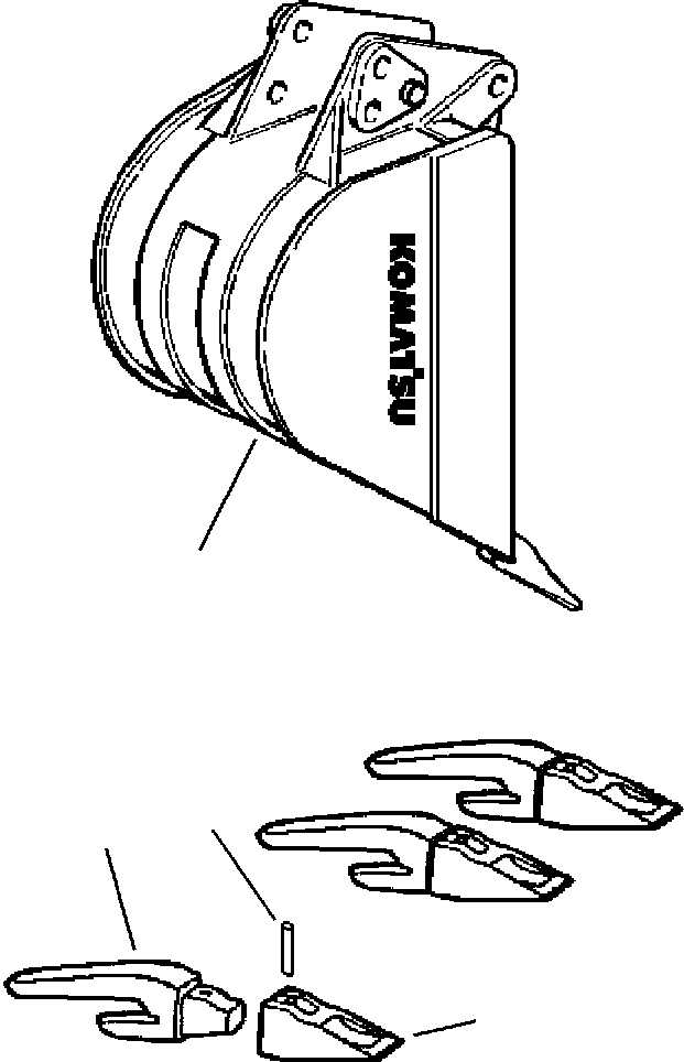 Part |$14. BACKHOE BUCKET - 18 INCH WIDE [T2050-01A1]