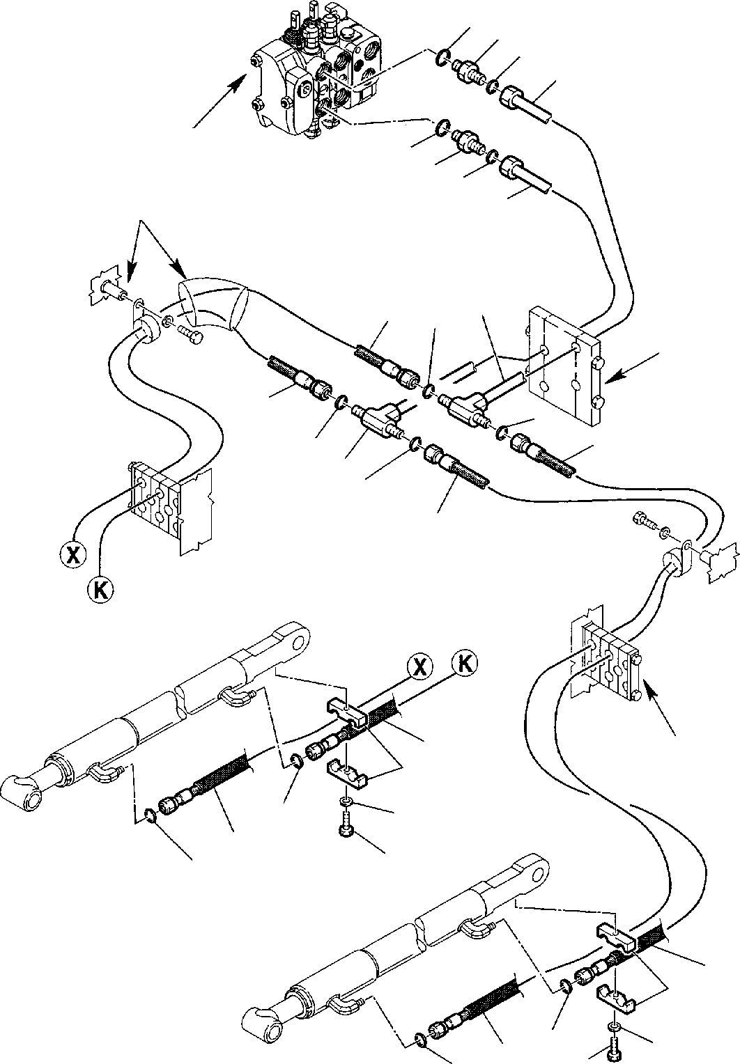 Part 39. HYDRAULIC PIPING (SHOVEL TIPPING CYLINDER LINE) (1/2) [6630]