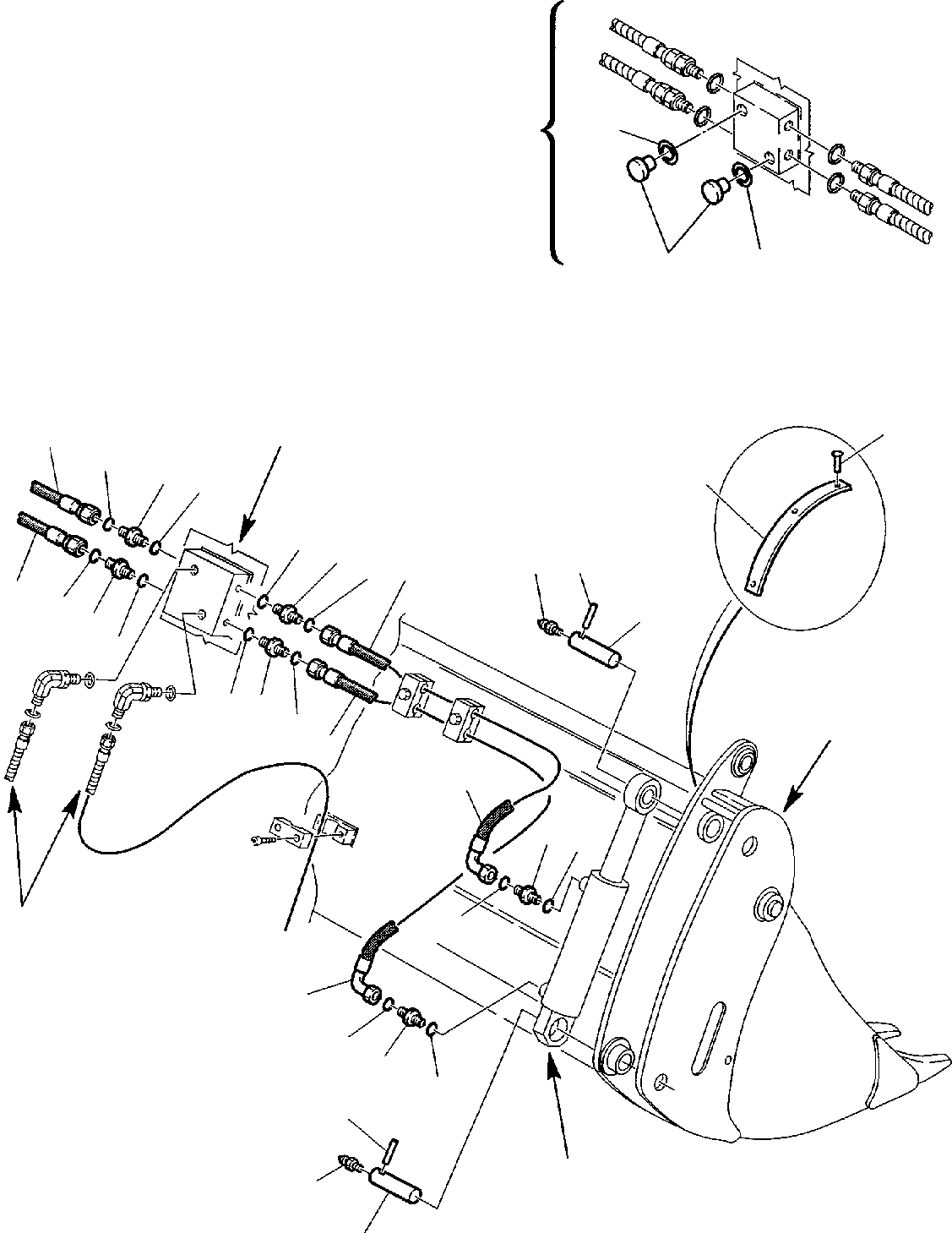 Part 45. HYDRAULIC PIPING (BUCKET - 4 IN 1 CYLINDER LINE) (2/2) [6670]