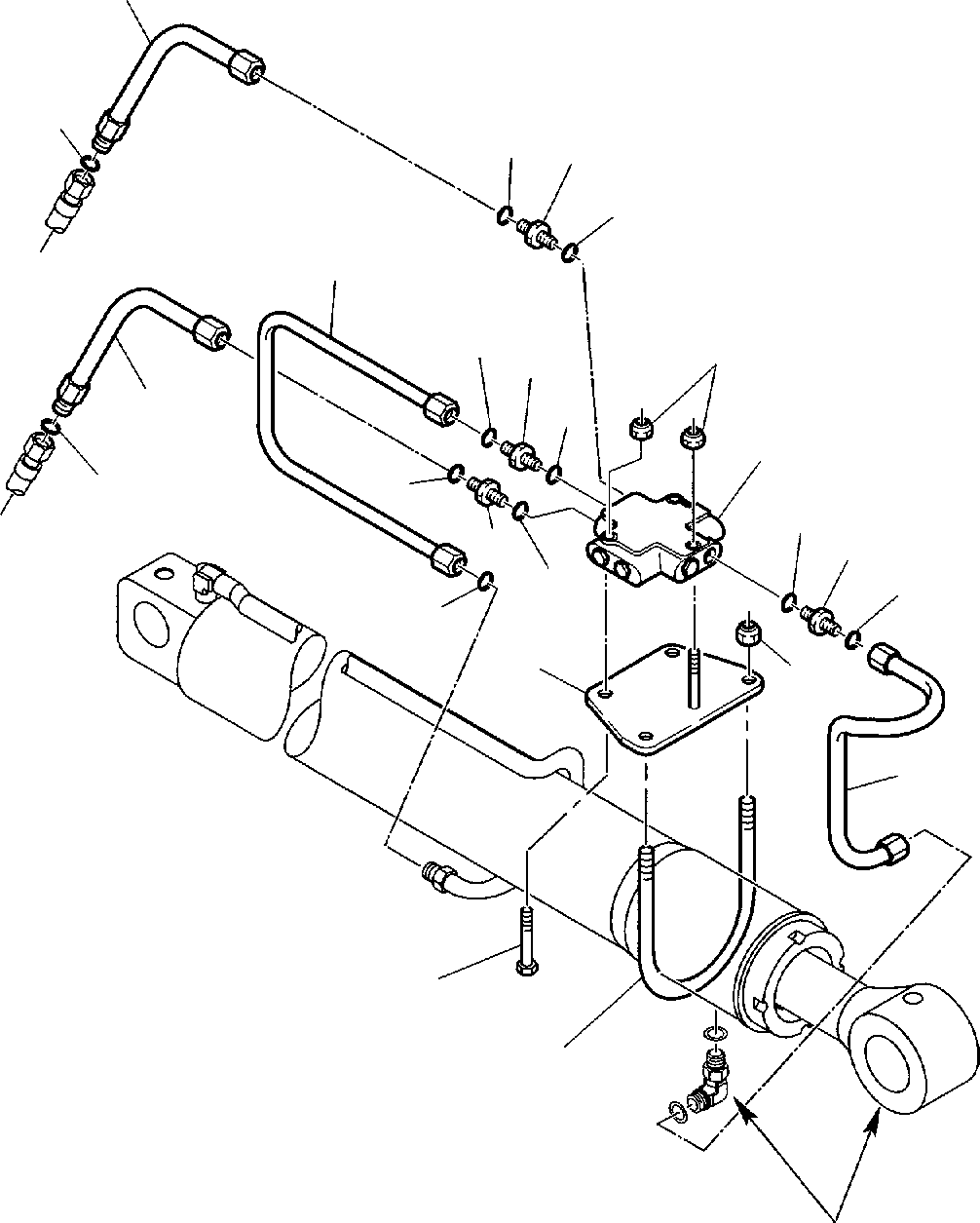 Part 51. HYDRAULIC PIPING (BOOM CYLINDER LINE) (SAFETY VALVE) (OPTIONAL) [6725]