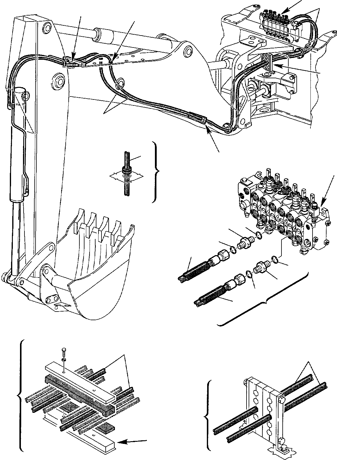 Part 54. HYDRAULIC PIPING (BUCKET CYLINDER LINE) (1/2) [6740]