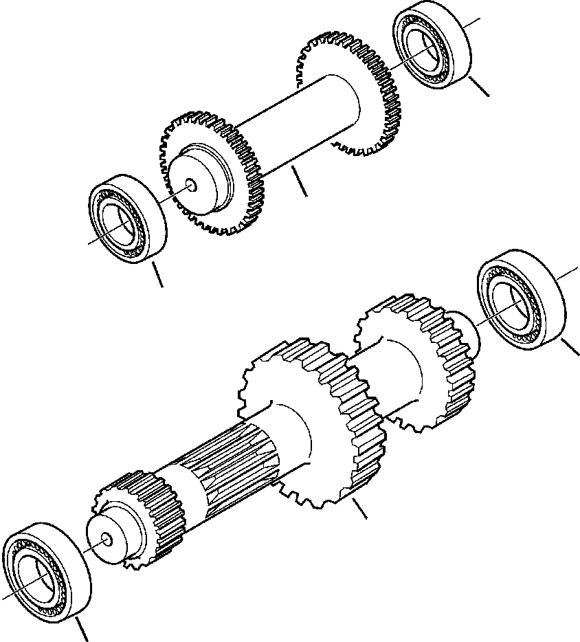 Part |$16. TRANSMISSION - 4WD GEAR SHAFTS (S/N  A13001-A13116 ) [F3205-01A0]