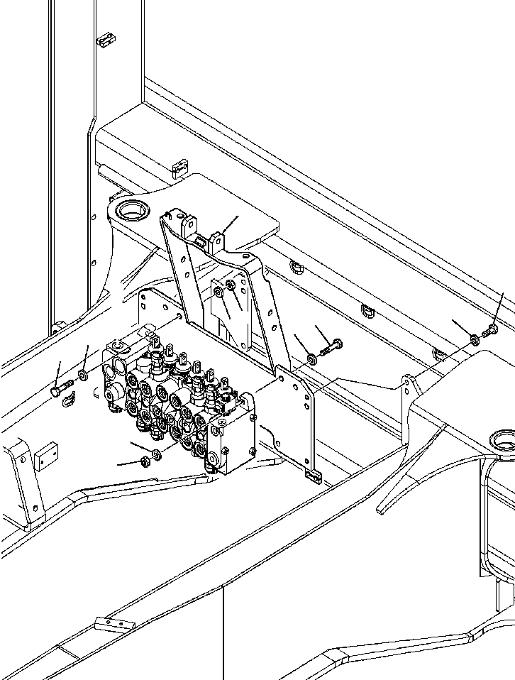 Part |$20. BACKHOE CONTROL VALVE MOUNTING [H6199-01A0]