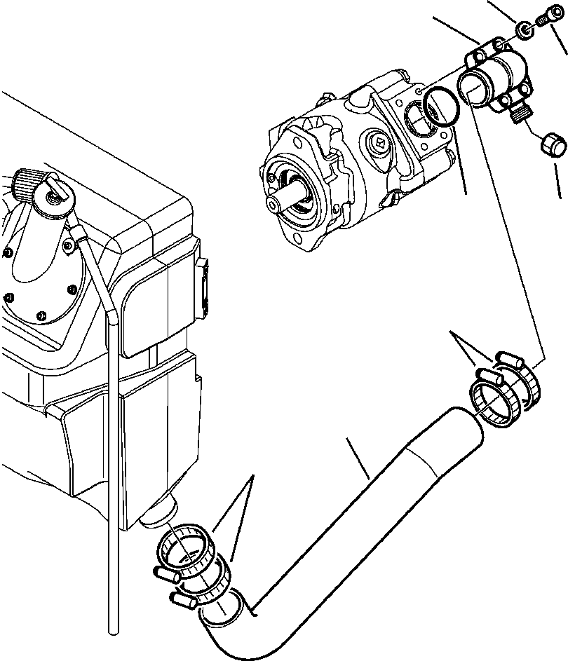 Part |$40. HYDRAULIC PIPING SUCTION LINE [H6300-01A0]