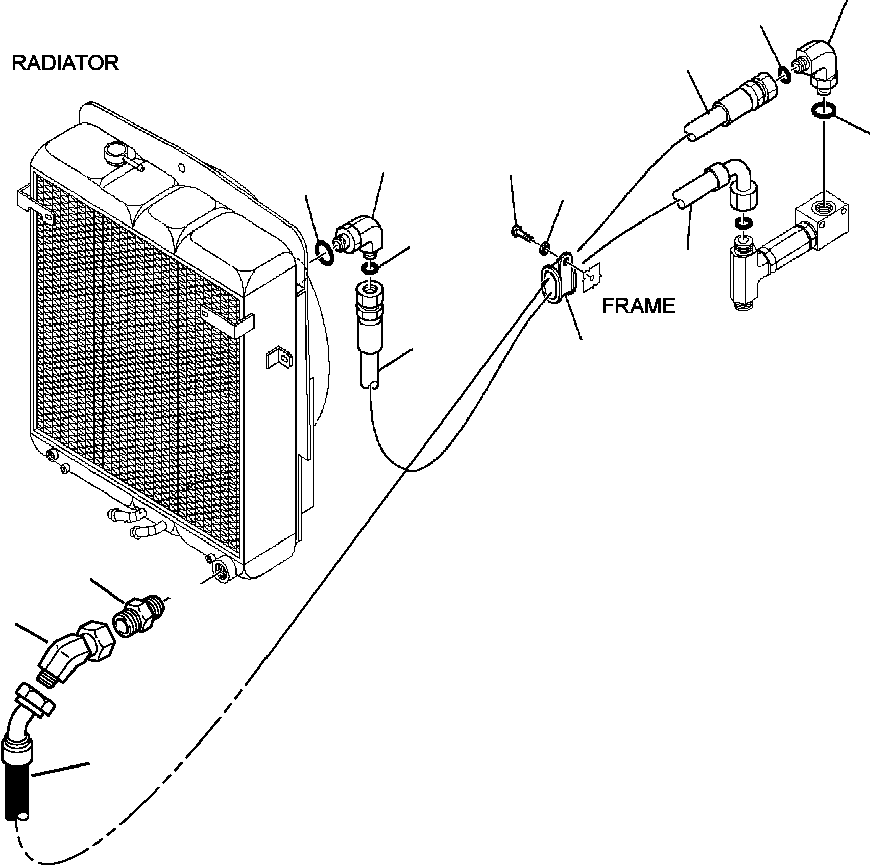 Part |$50. HYDRAULIC PIPING OIL COOLER LINE [H6425-01A0]