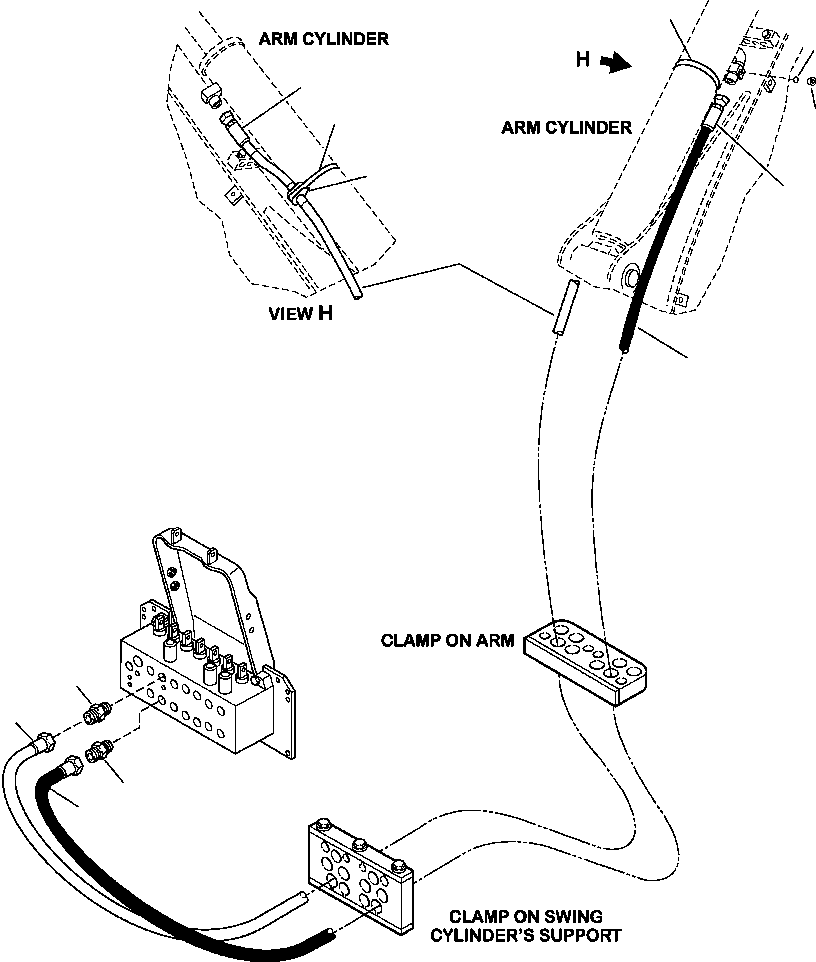 Part |$62. HYDRAULIC PIPING BACKHOE ARM LINE [H6502-01A0]