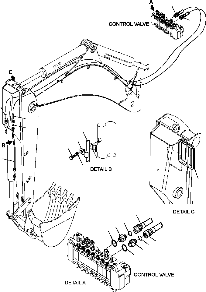 Part |$76. HYDRAULIC PIPING BUCKET LINE [H6740-01A0]