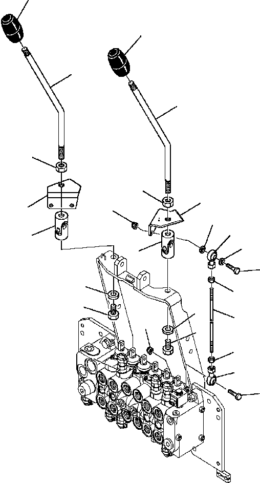 Part |$20. BACKHOE CONTROL LEVERS ISO PATTERN [K4430-01A0]