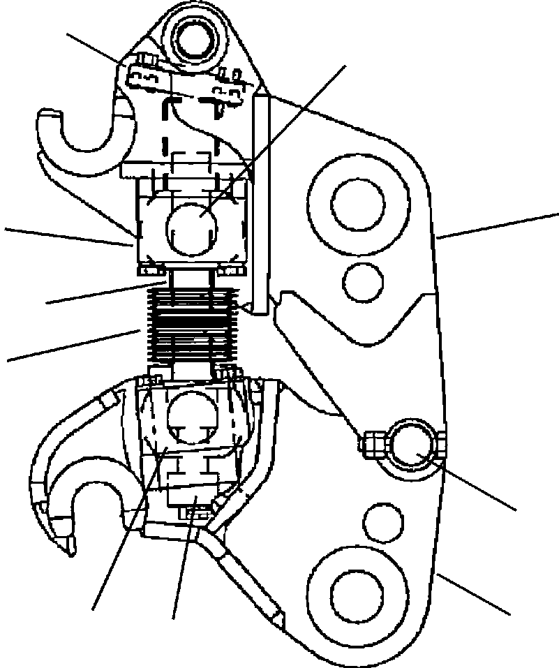 Part |$38. BACKHOE BUCKET COUPLER MECHANICAL [T2040-01A0]