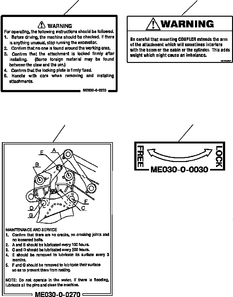 Part |$4. DECALS MECHANICAL COUPLER [U9003-01A0]