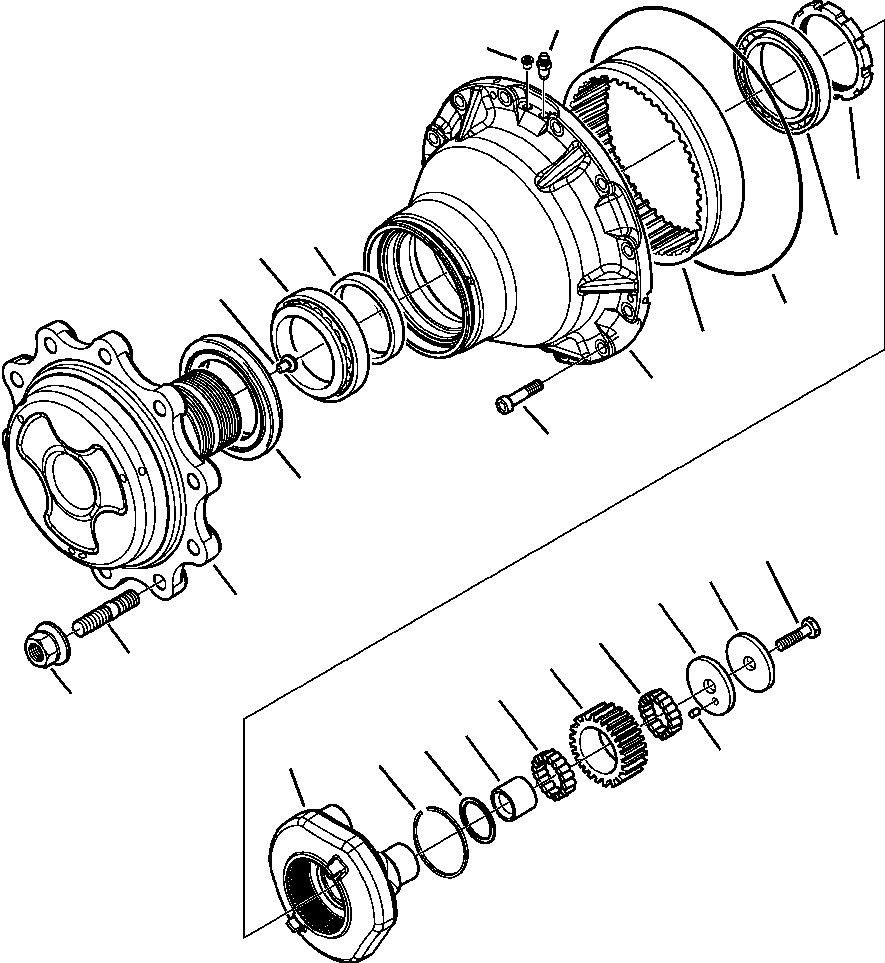 WB1465 WBF10000A01F EAR AXLE (SEE FIG. F3400-01A0 )