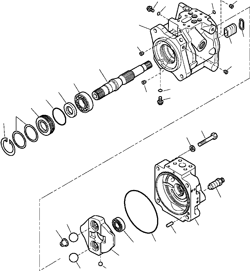 Part |$16. HYDRAULIC PUMP HOUSINGS (1/5) S/N  A24598- [H6105-01A0]