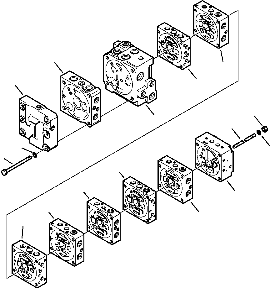 Part |$32. MAIN CONTROL VALVE SECTION MOUNTING (2/18) [H6201-01A0]