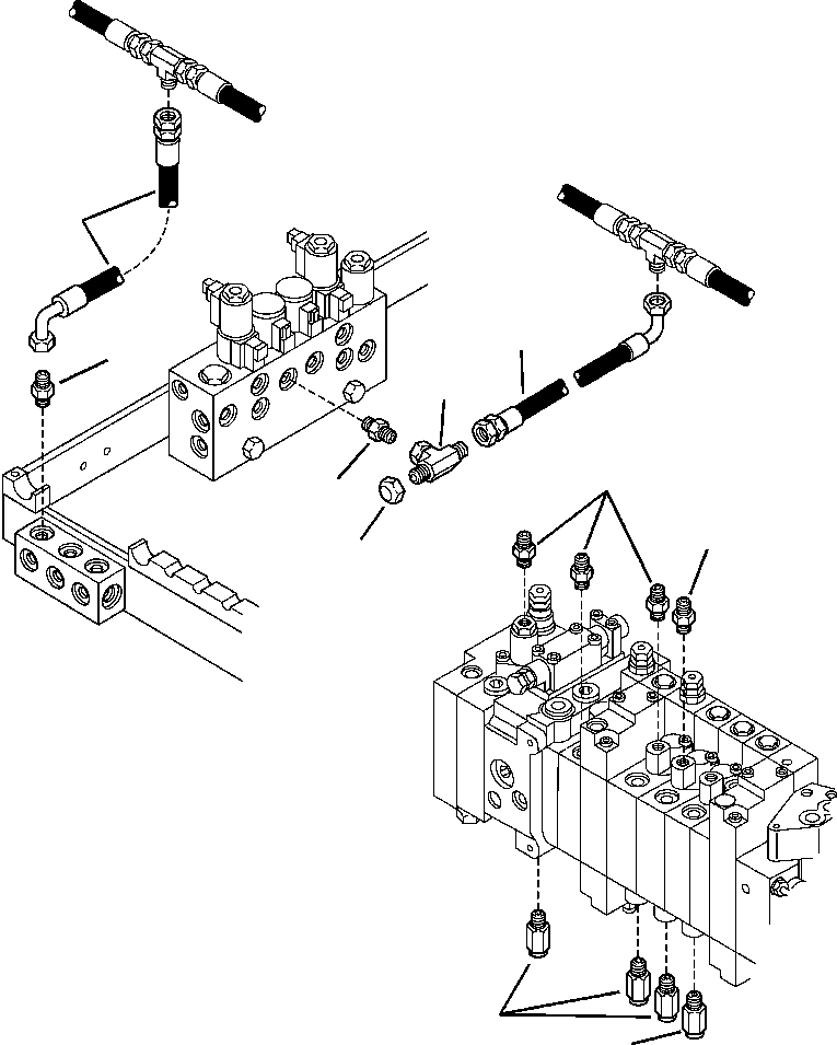 Part |$100. MACHINE PIPING CONTROL VALVE AND FEED UNIT LINES [H6306-01A0]