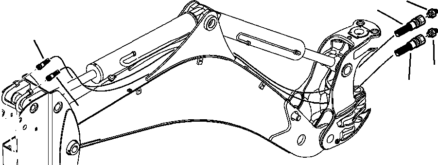 Part |$136. BACKHOE PIPING TELESCOPIC ARM BUCKET LINE (1/2) [H6504-01A0]